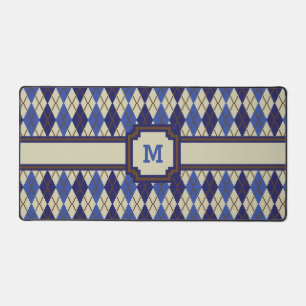 Blueberry Scone Argyle Desk Mat