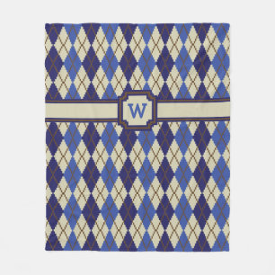 Blueberry Scone Argyle Fleece Blanket