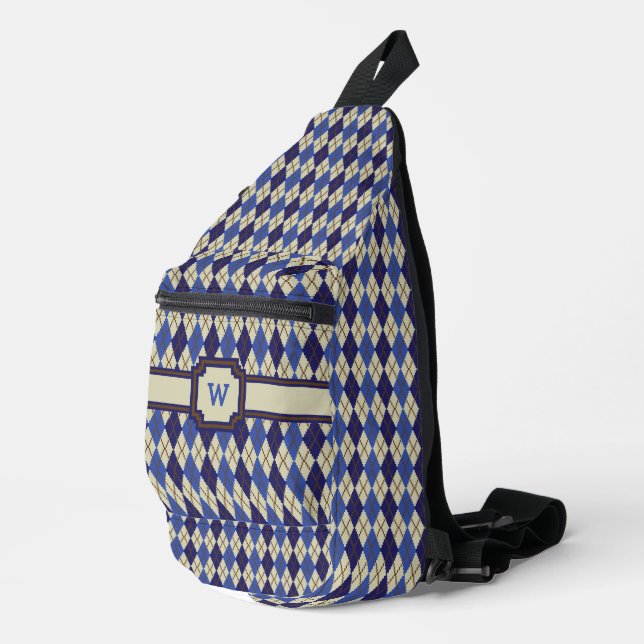 Blueberry Scone Argyle Sling Bag (Right Corner)