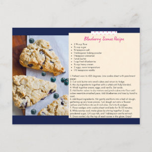 Blueberry Scones Recipe Postcard