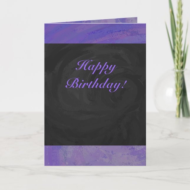 Blueberry Smear and Black Monogram Card (Front)