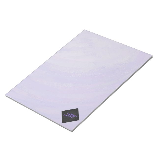 Blueberry Smear and Black Monogram Notepad (Angled)