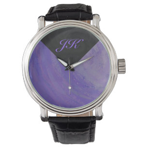 Blueberry Smear and Black Monogram Watch