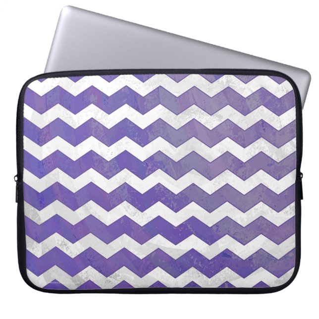 Blueberry Smear Chevron Pattern Laptop Sleeve (Front)