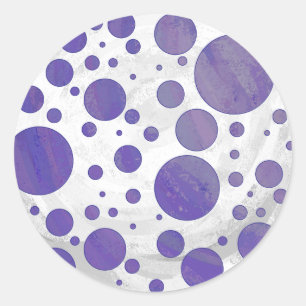 Blueberry Smear Polka Dot Classic Round Sticker