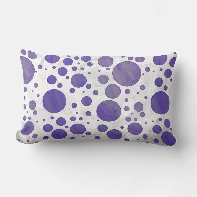 Blueberry Smear Polka Dot Lumbar Cushion (Front)