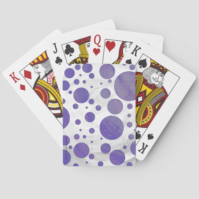 Blueberry Smear Polka Dot Playing Cards (Back)
