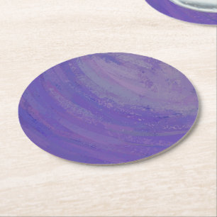 Blueberry Smear Round Paper Coaster