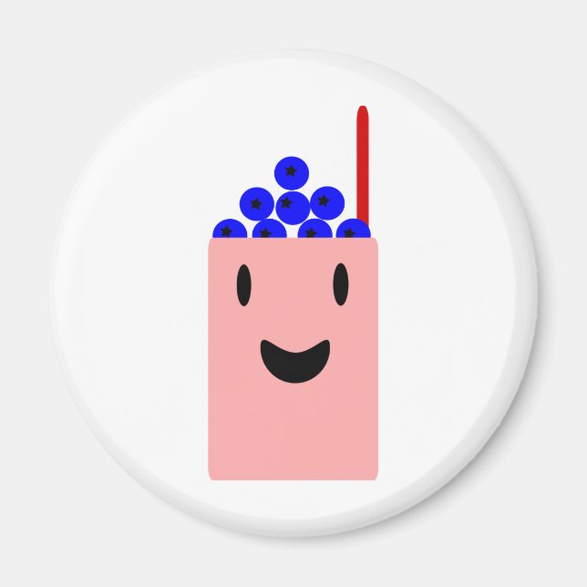 Blueberry Smoothie cute Magnet (Front)