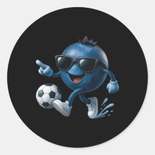 Blueberry Soccer  Classic Round Sticker