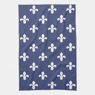 Blueberry Southern Cottage Fleur de Lys Tea Towel