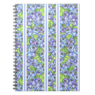 blueberry stripes notebook