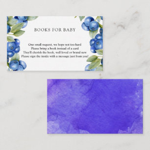 Blueberry Sweet Baby Shower Enclosure Card