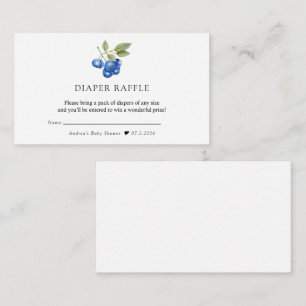 Blueberry Sweet Baby Shower Enclosure Card
