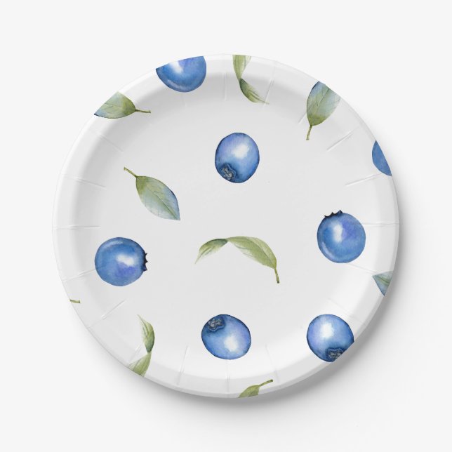 Blueberry | Sweet Baby Shower Paper Plate (Front)
