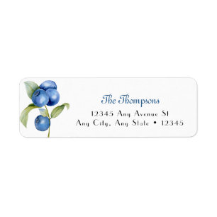 Blueberry   Sweet Baby Shower Return Address Label