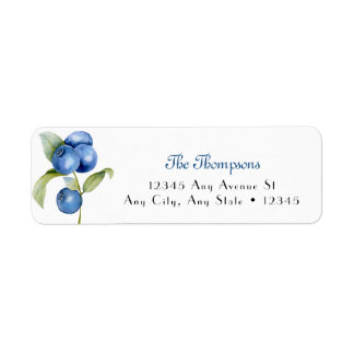 Blueberry | Sweet Baby Shower Return Address Label