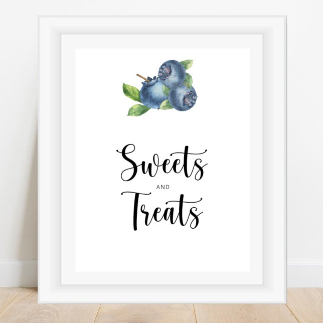 Blueberry - sweets and treats baby shower poster (Creator Uploaded)