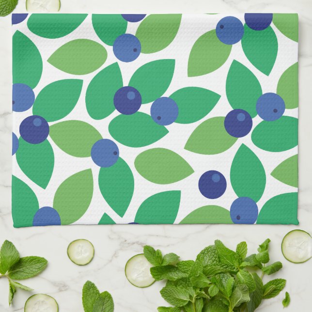 Blueberry. Tea Towel (Folded)