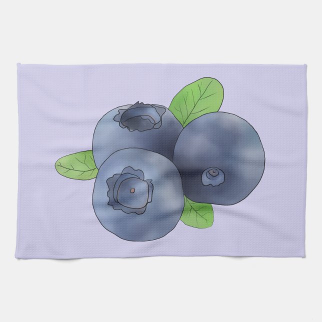 blueberry tea towel (Horizontal)