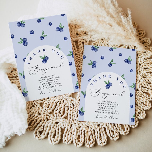 Blueberry thank you berry much thank you card (Creator Uploaded)