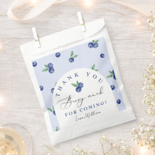 Blueberry thank you berry much thank you card favour bag