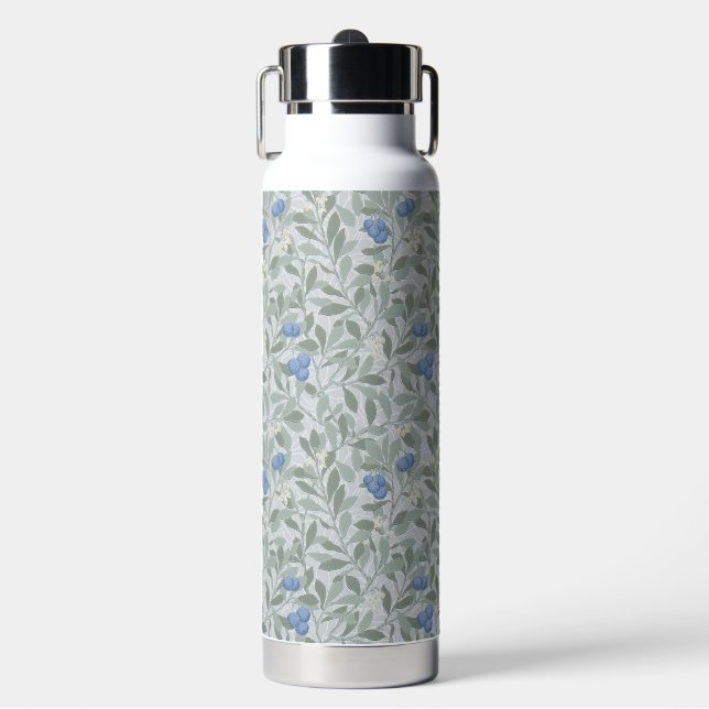 Blueberry Tree, William Morris Water Bottle (Front)
