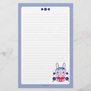Blueberry Truffle Bunny Stationery