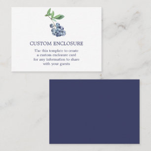 Blueberry Watercolor Enclosure Card