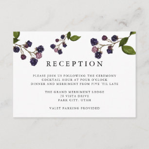 Blueberry   WEDDING RECEPTION ENCLOSURE Card