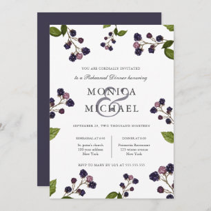 Blueberry   Wedding  Rehearsal Dinner Invitation