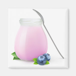 Blueberry yogurt magnet