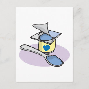 blueberry yogurt postcard