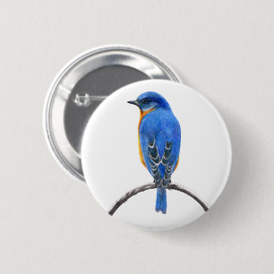 Bluebird 6 Cm Round Badge