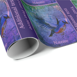 Bluebird Animal Art Personalised Wrapping Paper