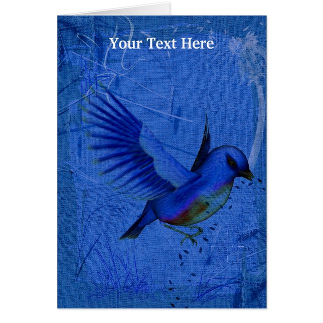 Bluebird Animal Art Photo Card (Front)