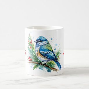 Bluebird at Christmas Coffee Mug