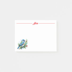 Bluebird at Christmas Post-it Notes