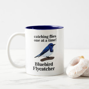 Bluebird Birder Birding Birdwatching Funny Two-Tone Coffee Mug