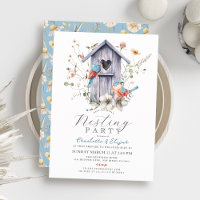 Bluebird Birdhouse Wildflowers Nesting Party