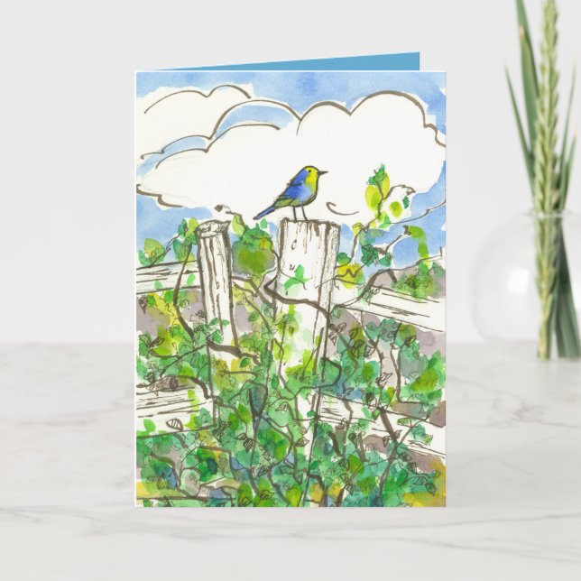 Bluebird Brambles Thinking of You Card (Front)
