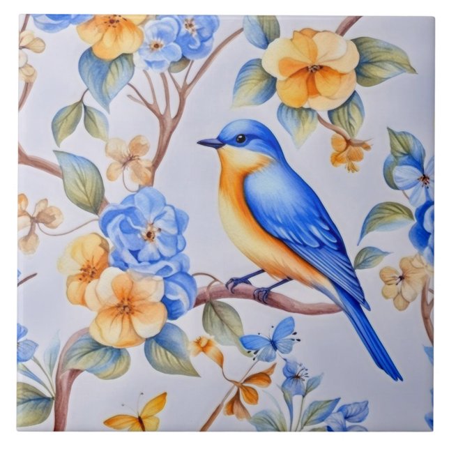 Bluebird Ceramic Tile (Front)