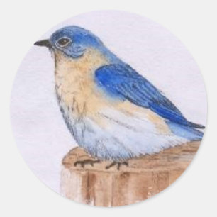 Bluebird Classic Round Sticker
