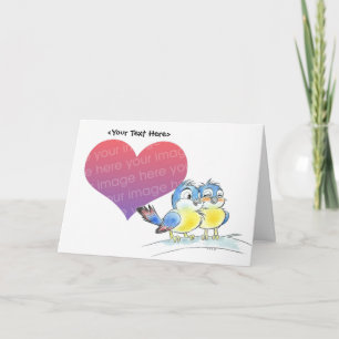 Bluebird couple card template