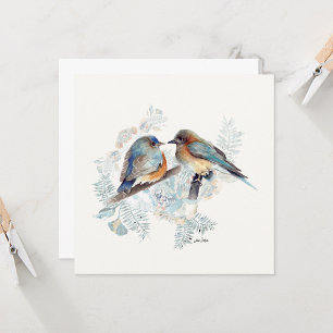 Bluebird Couple Watercolor Note Card