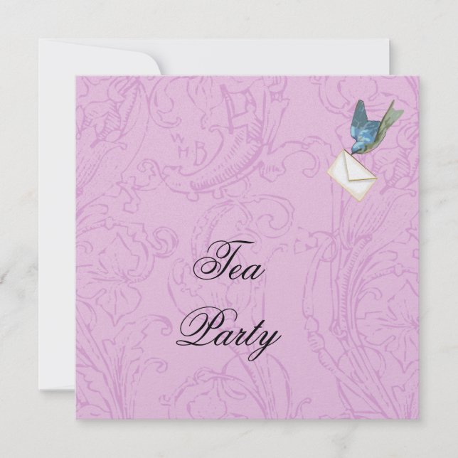 Bluebird & Damask invitation (Front)