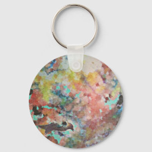 Bluebird Digital Art Key Ring