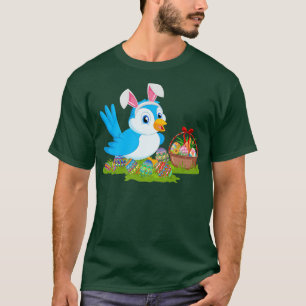 Bluebird Easter Egg Hunting Bunny Bluebird Easter  T-Shirt