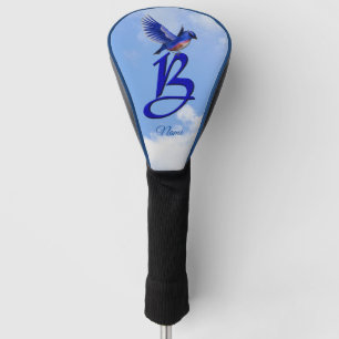 Bluebird Elegant Monogram Initial B Personalised Golf Head Cover