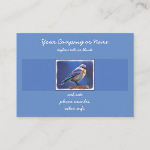 Bluebird (Female) Painting - Original Bird Art Business Card